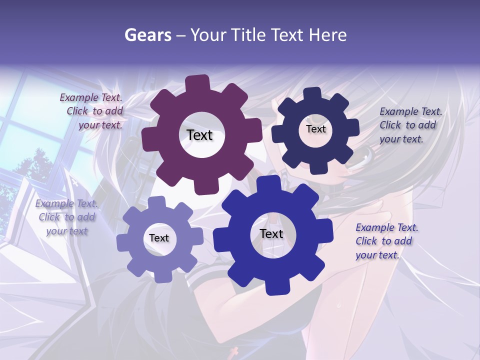 A Woman In A White Shirt And A Red Tie PowerPoint Template