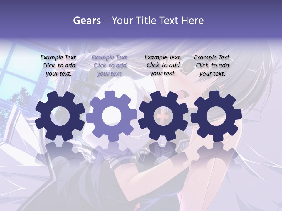 A Woman In A White Shirt And A Red Tie PowerPoint Template