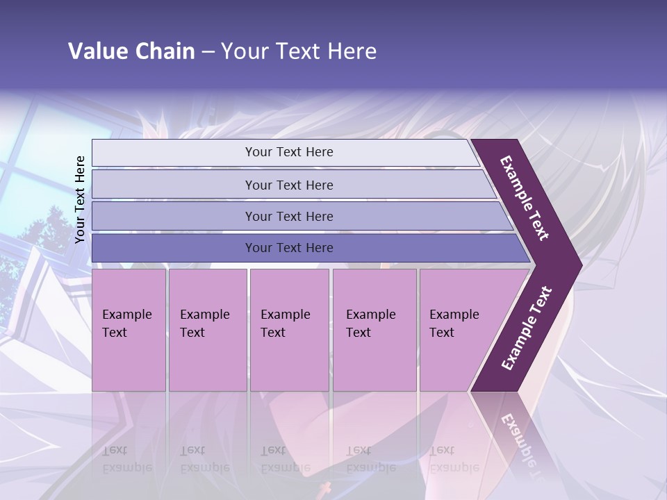 A Woman In A White Shirt And A Red Tie PowerPoint Template