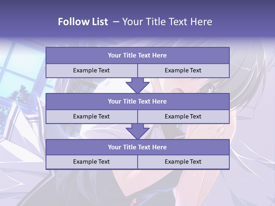 A Woman In A White Shirt And A Red Tie PowerPoint Template