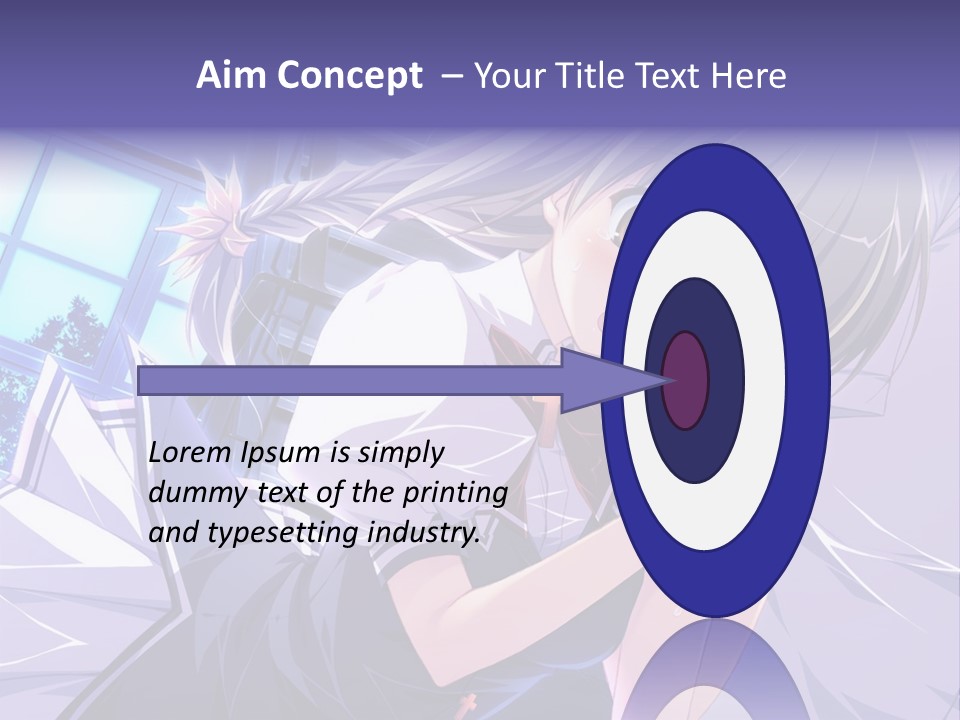 A Woman In A White Shirt And A Red Tie PowerPoint Template