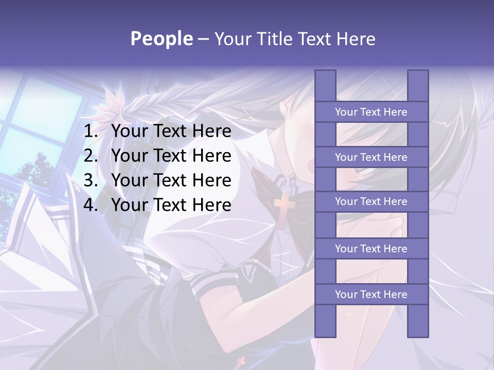 A Woman In A White Shirt And A Red Tie PowerPoint Template