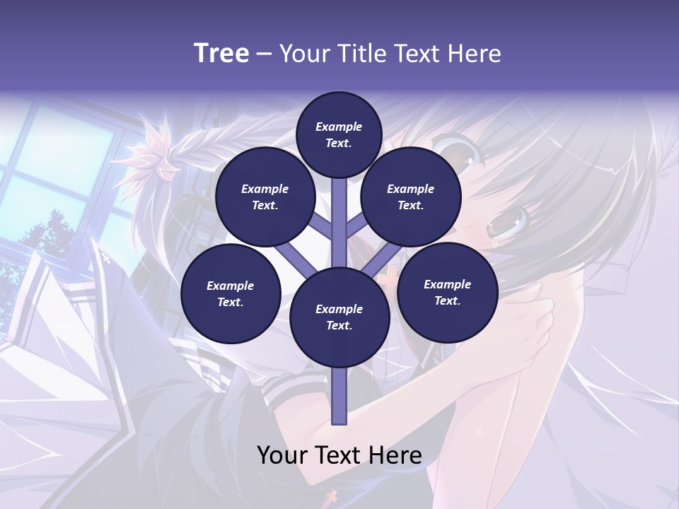 A Woman In A White Shirt And A Red Tie PowerPoint Template