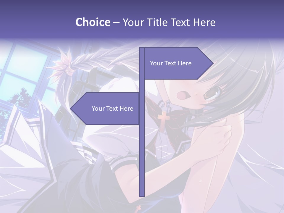 A Woman In A White Shirt And A Red Tie PowerPoint Template