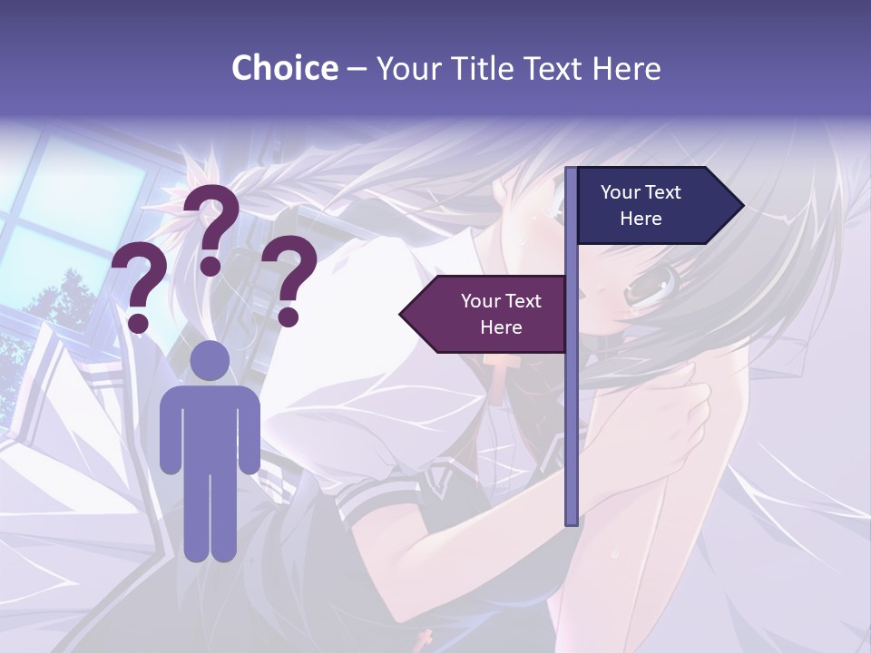 A Woman In A White Shirt And A Red Tie PowerPoint Template