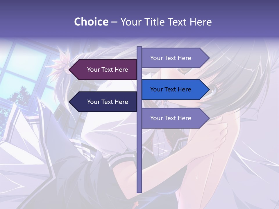 A Woman In A White Shirt And A Red Tie PowerPoint Template