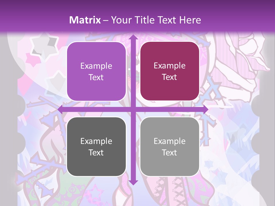 A Girl With Pink Hair Is Standing In Front Of A Purple Background PowerPoint Template