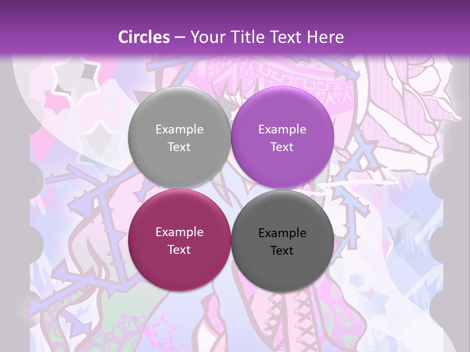 A Girl With Pink Hair Is Standing In Front Of A Purple Background PowerPoint Template