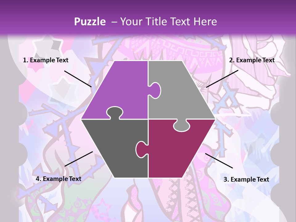 A Girl With Pink Hair Is Standing In Front Of A Purple Background PowerPoint Template