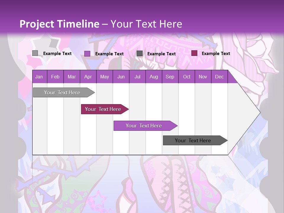 A Girl With Pink Hair Is Standing In Front Of A Purple Background PowerPoint Template