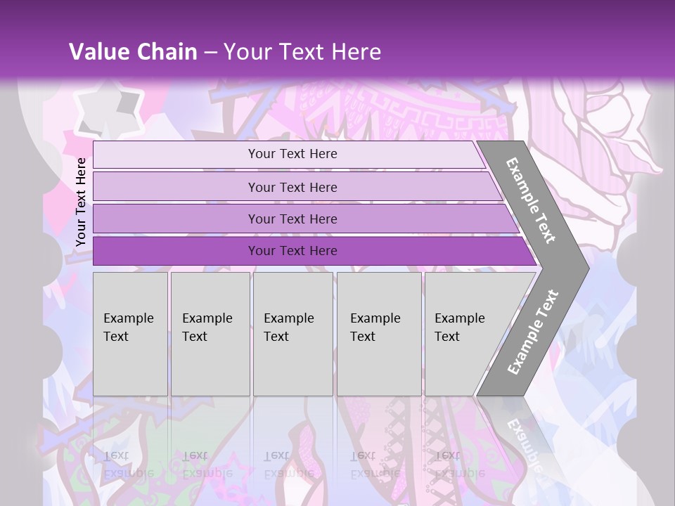 A Girl With Pink Hair Is Standing In Front Of A Purple Background PowerPoint Template