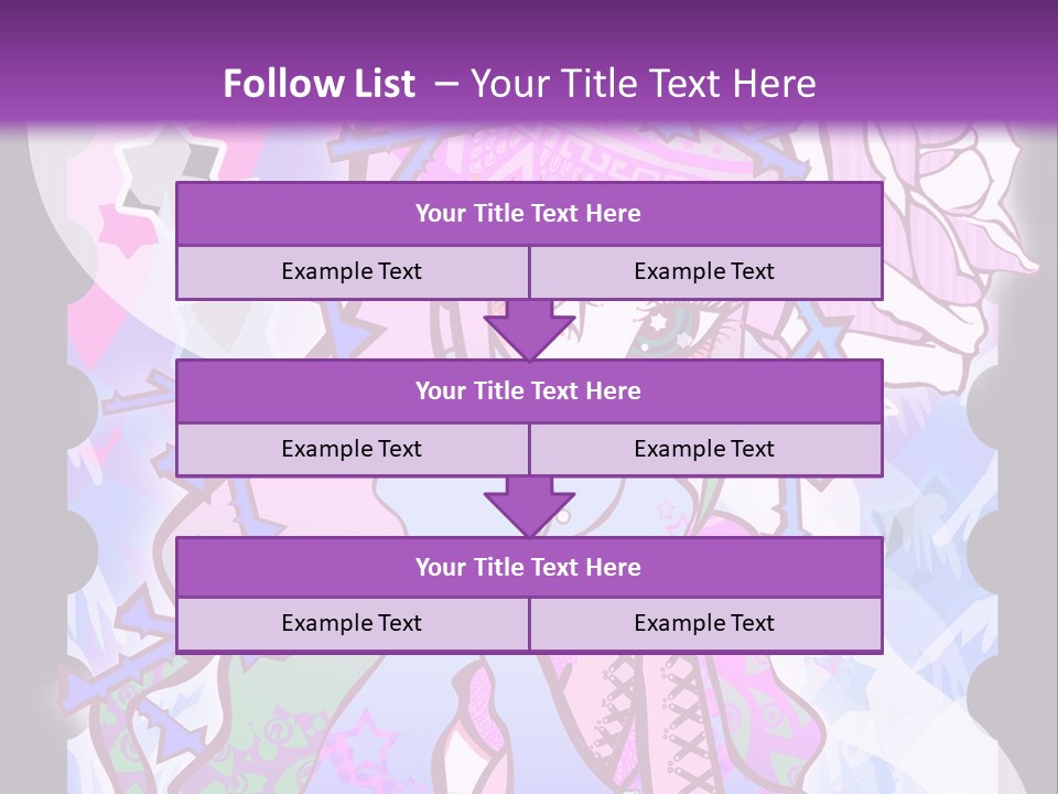 A Girl With Pink Hair Is Standing In Front Of A Purple Background PowerPoint Template