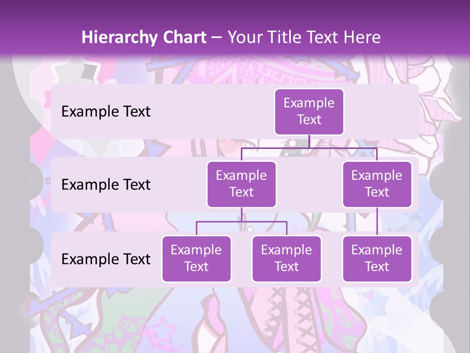 A Girl With Pink Hair Is Standing In Front Of A Purple Background PowerPoint Template