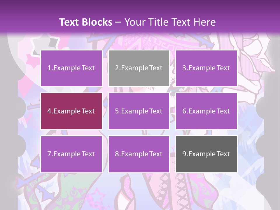 A Girl With Pink Hair Is Standing In Front Of A Purple Background PowerPoint Template