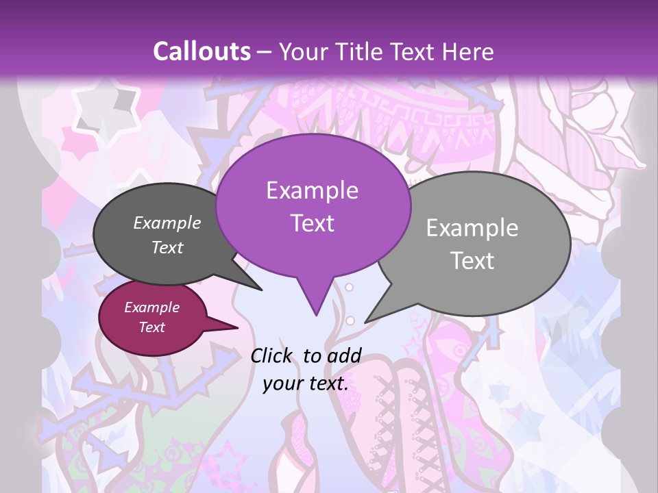 A Girl With Pink Hair Is Standing In Front Of A Purple Background PowerPoint Template