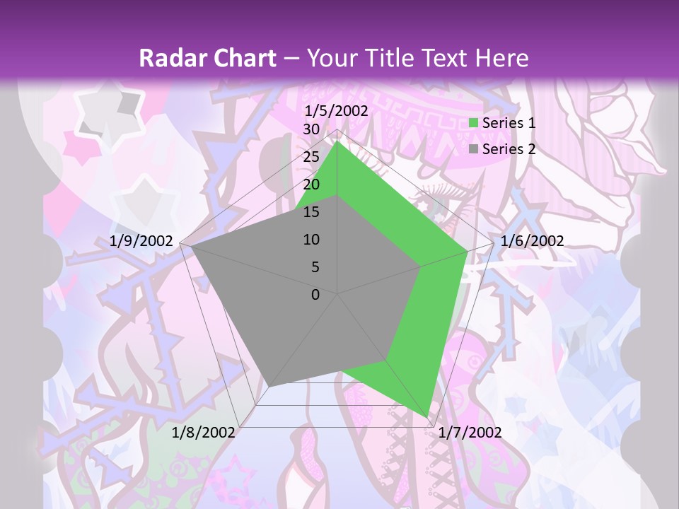A Girl With Pink Hair Is Standing In Front Of A Purple Background PowerPoint Template