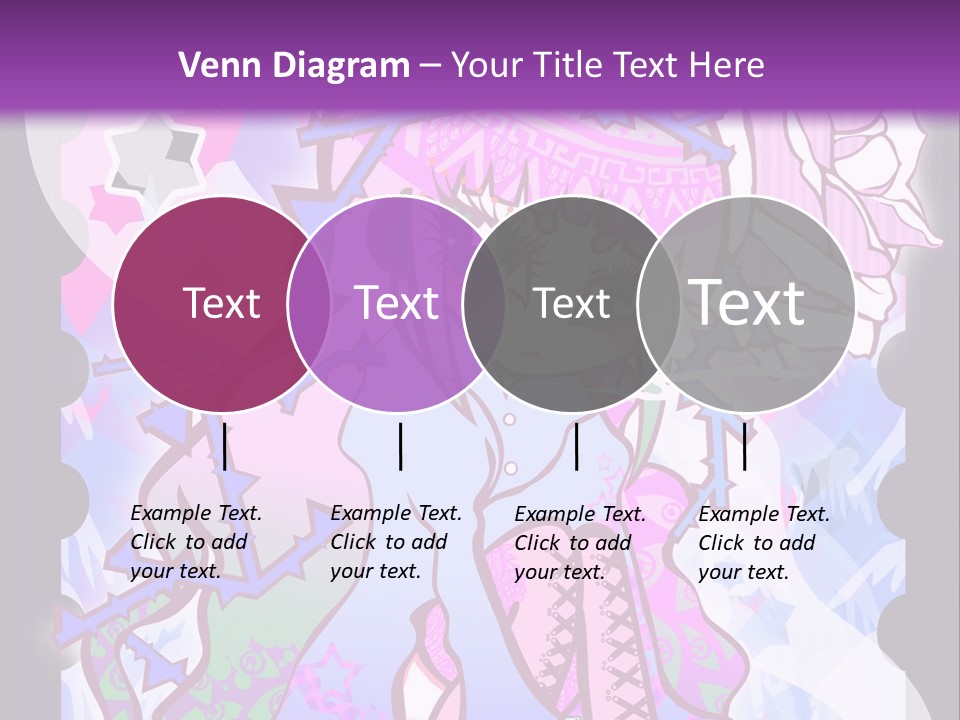 A Girl With Pink Hair Is Standing In Front Of A Purple Background PowerPoint Template