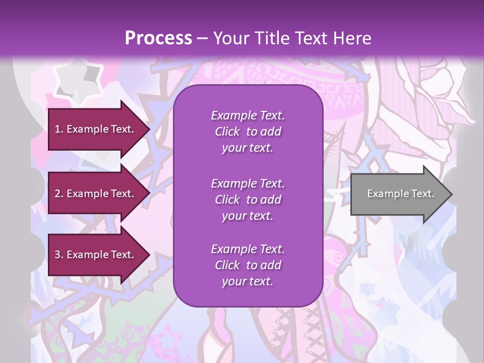 A Girl With Pink Hair Is Standing In Front Of A Purple Background PowerPoint Template