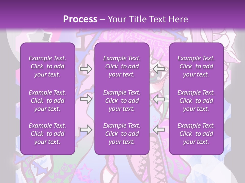 A Girl With Pink Hair Is Standing In Front Of A Purple Background PowerPoint Template