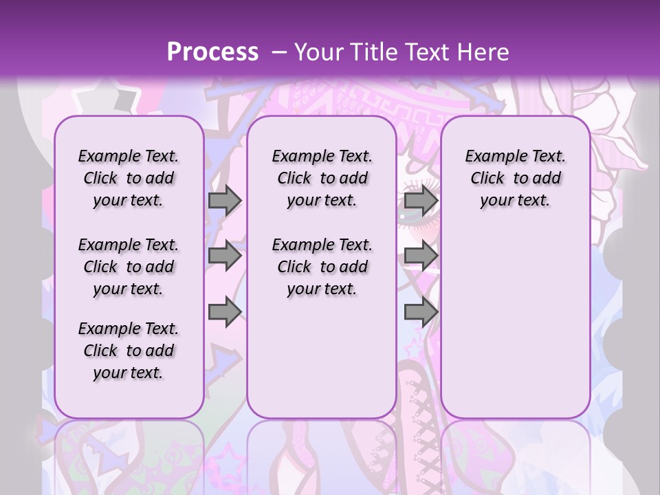 A Girl With Pink Hair Is Standing In Front Of A Purple Background PowerPoint Template