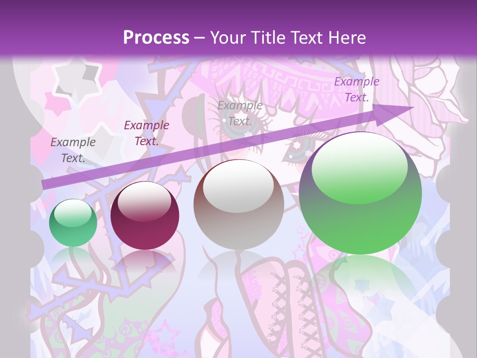 A Girl With Pink Hair Is Standing In Front Of A Purple Background PowerPoint Template