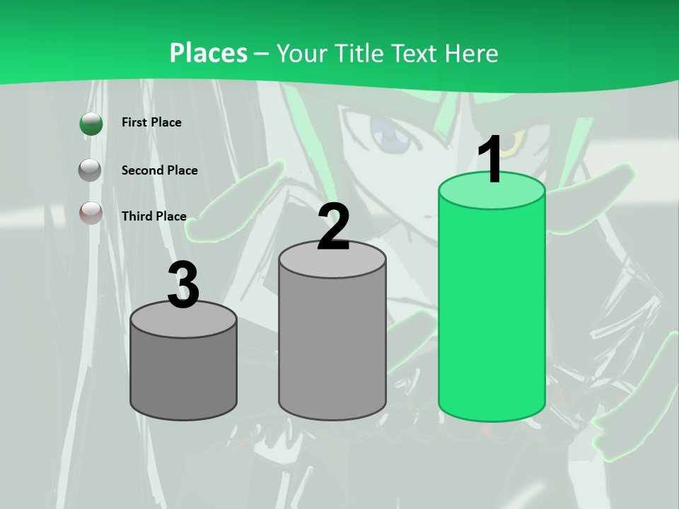 A Green And Black Anime Character Powerpoint Presentation PowerPoint Template