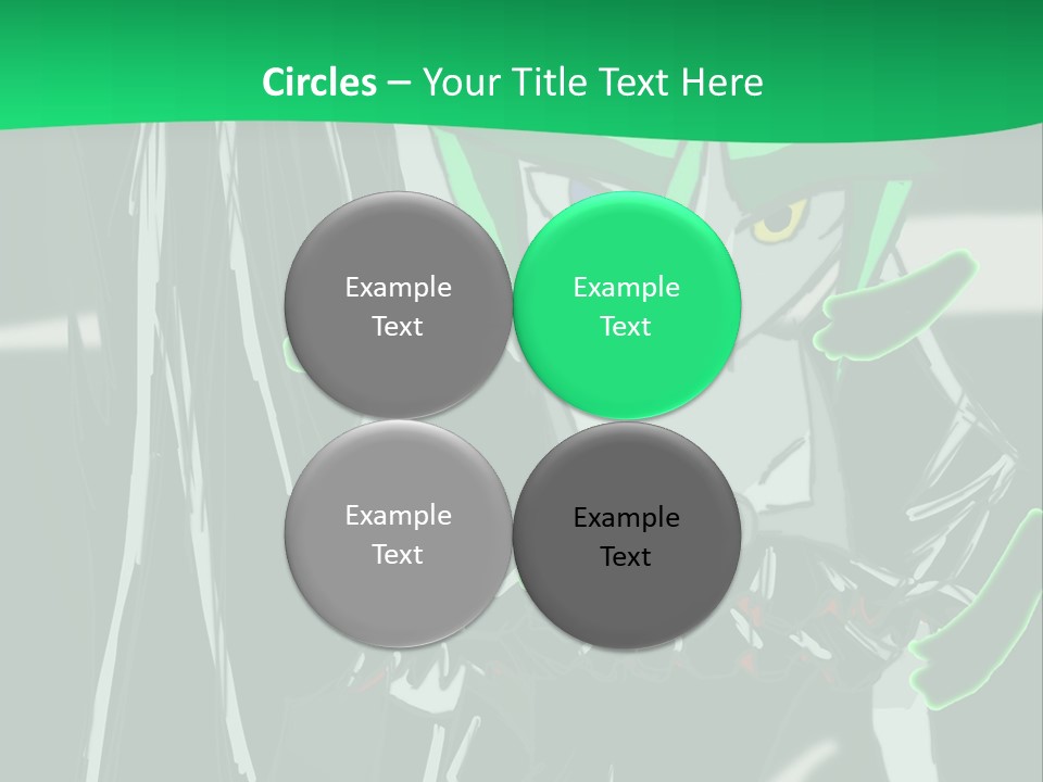 A Green And Black Anime Character Powerpoint Presentation PowerPoint Template