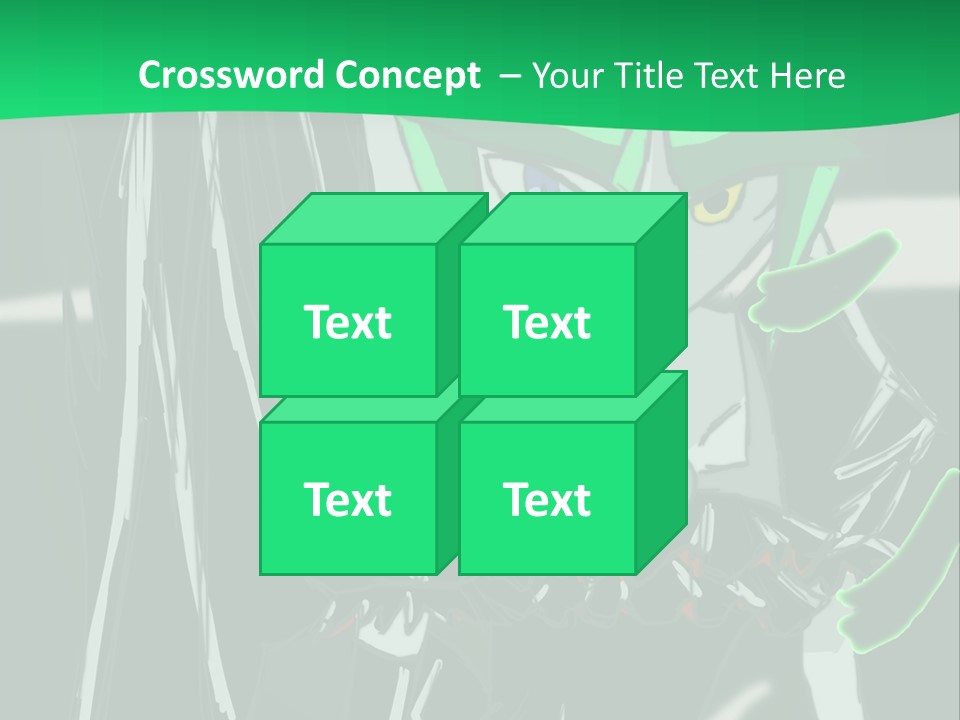 A Green And Black Anime Character Powerpoint Presentation PowerPoint Template
