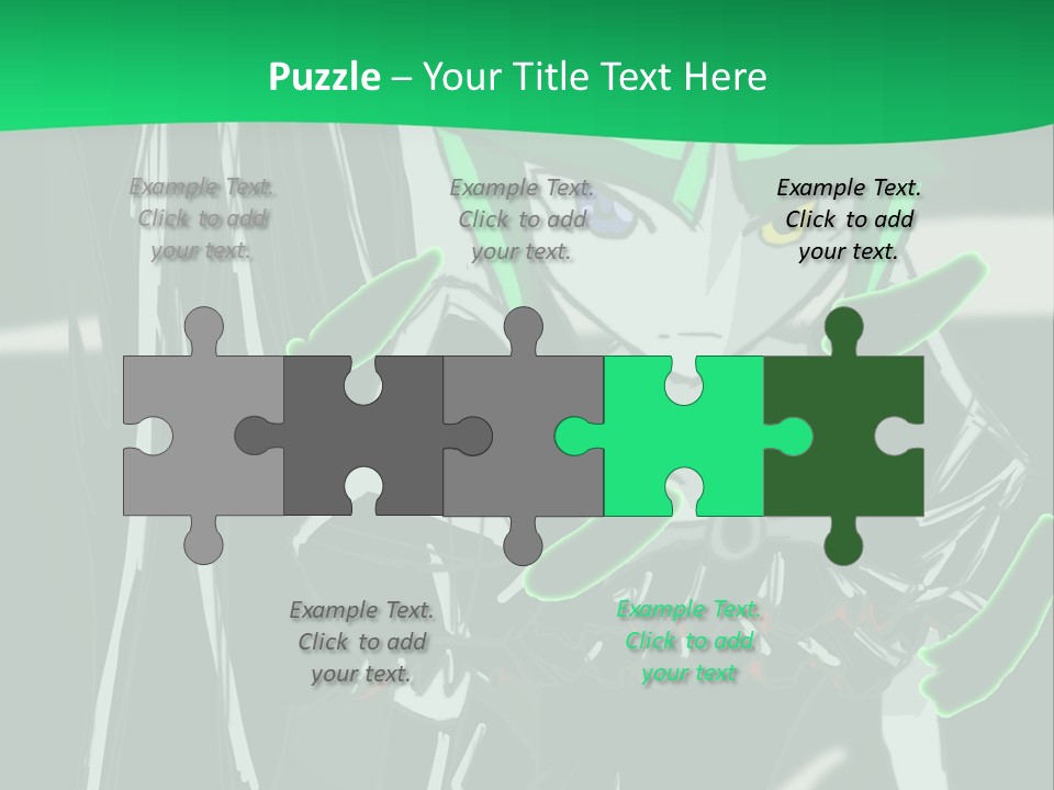 A Green And Black Anime Character Powerpoint Presentation PowerPoint Template