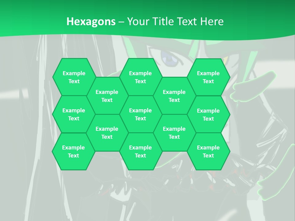 A Green And Black Anime Character Powerpoint Presentation PowerPoint Template