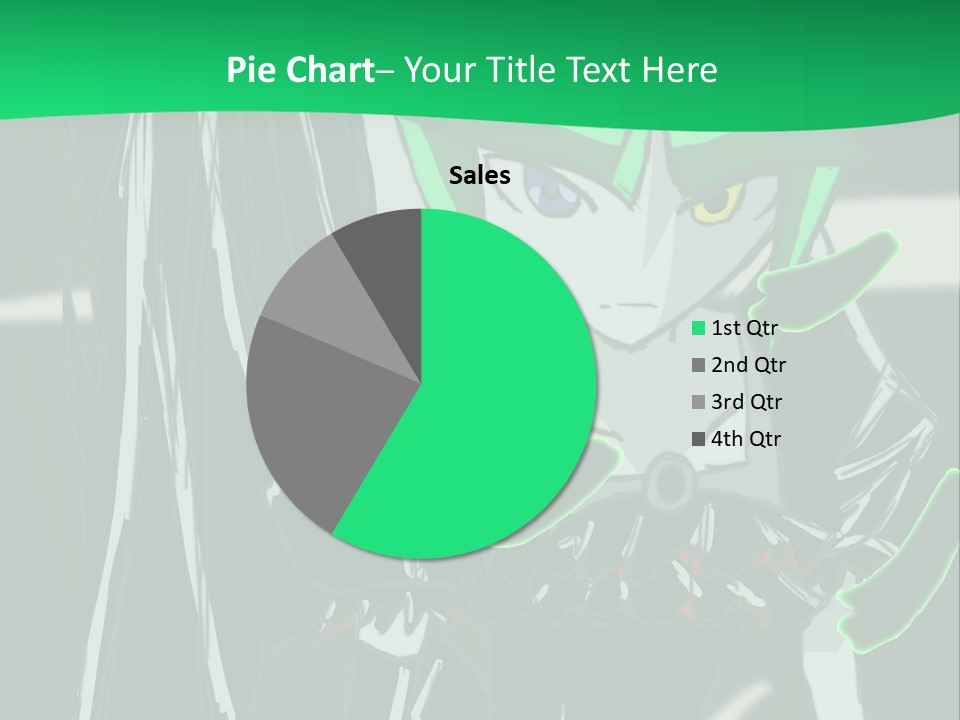 A Green And Black Anime Character Powerpoint Presentation PowerPoint Template
