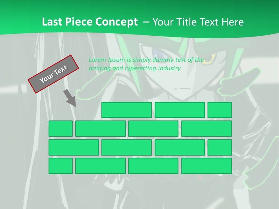 A Green And Black Anime Character Powerpoint Presentation PowerPoint Template