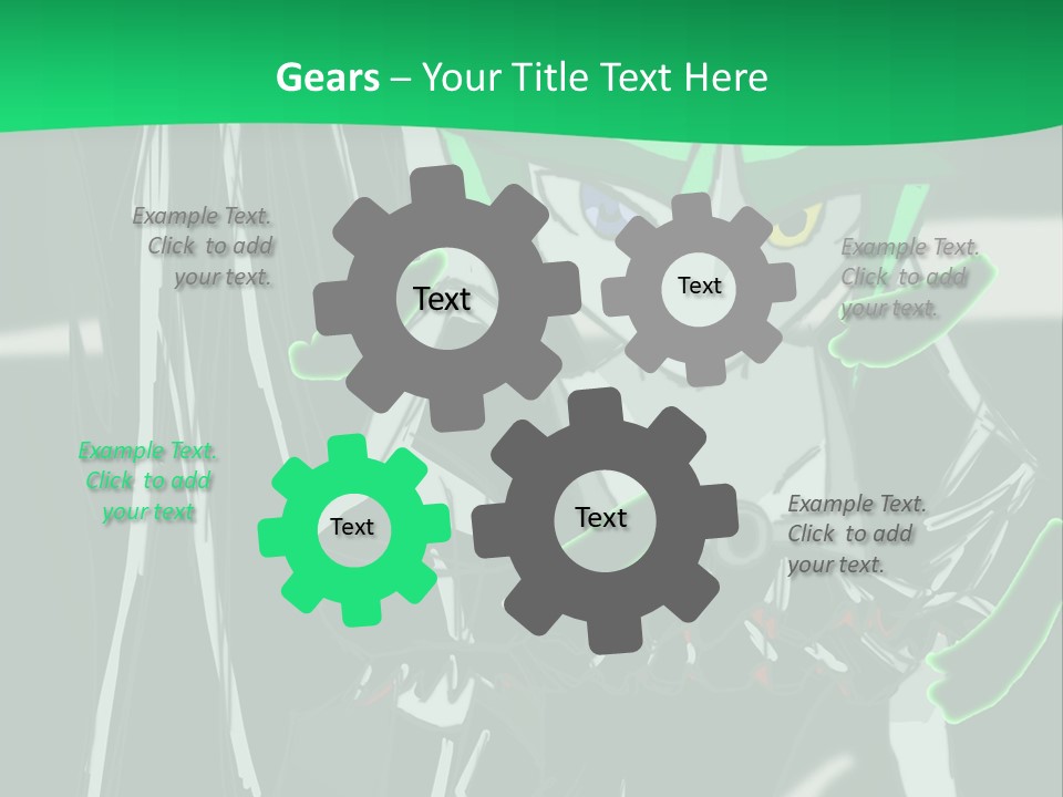 A Green And Black Anime Character Powerpoint Presentation PowerPoint Template