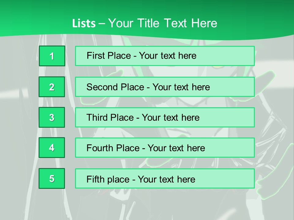A Green And Black Anime Character Powerpoint Presentation PowerPoint Template