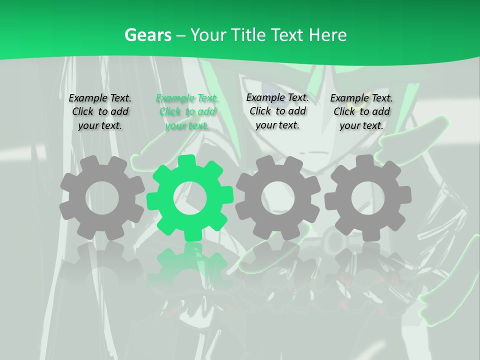 A Green And Black Anime Character Powerpoint Presentation PowerPoint Template