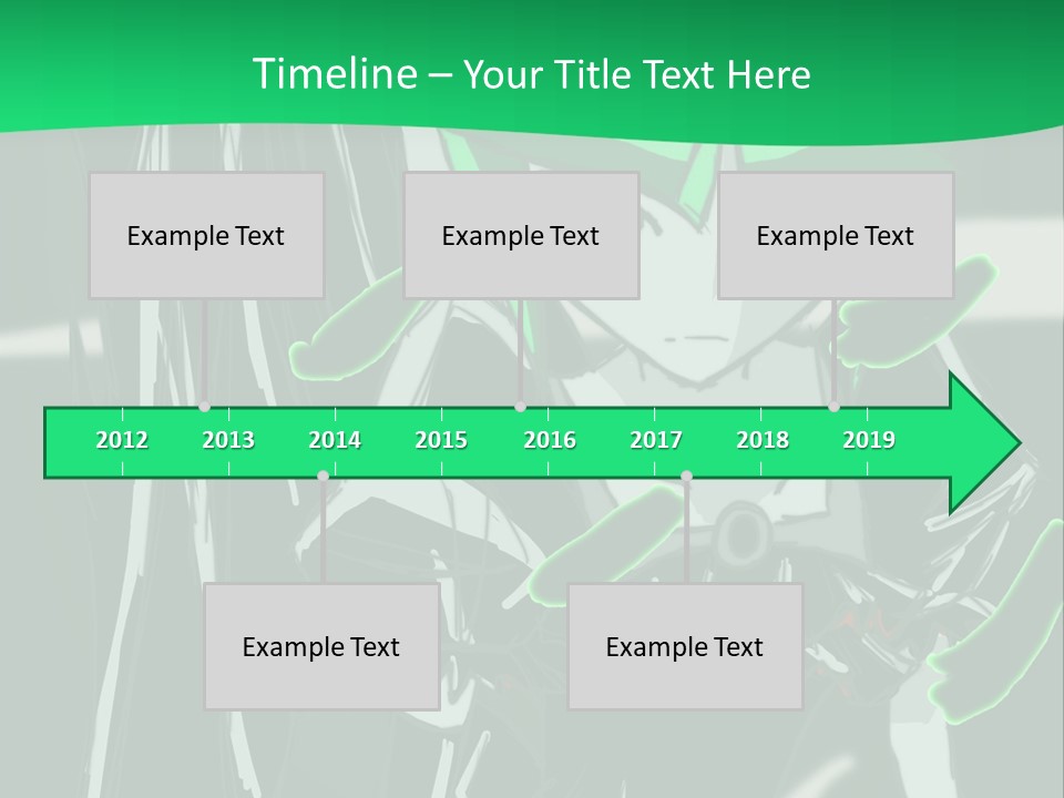 A Green And Black Anime Character Powerpoint Presentation PowerPoint Template
