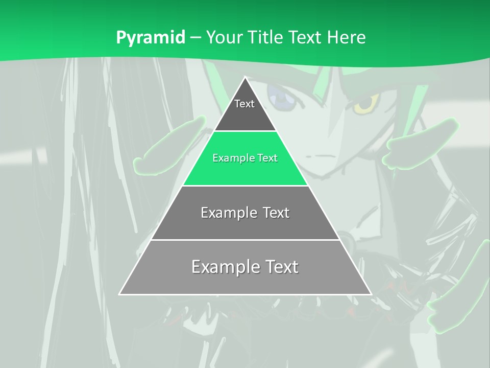 A Green And Black Anime Character Powerpoint Presentation PowerPoint Template