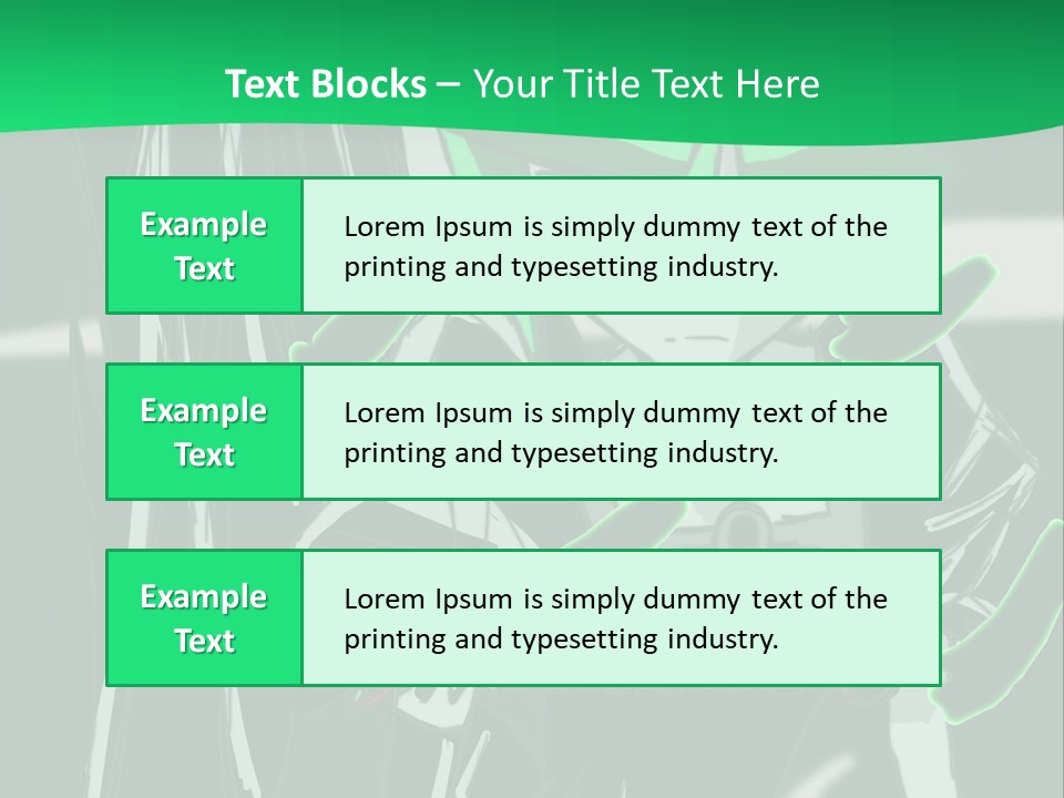 A Green And Black Anime Character Powerpoint Presentation PowerPoint Template