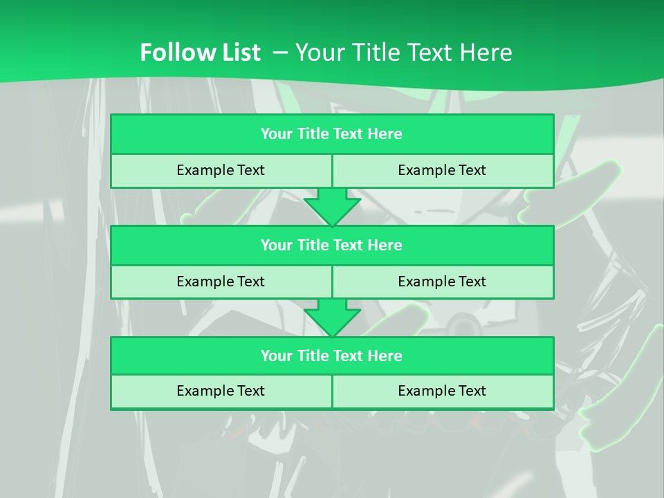 A Green And Black Anime Character Powerpoint Presentation PowerPoint Template