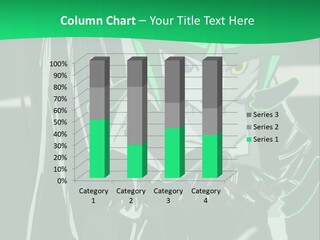 A Green And Black Anime Character Powerpoint Presentation PowerPoint Template