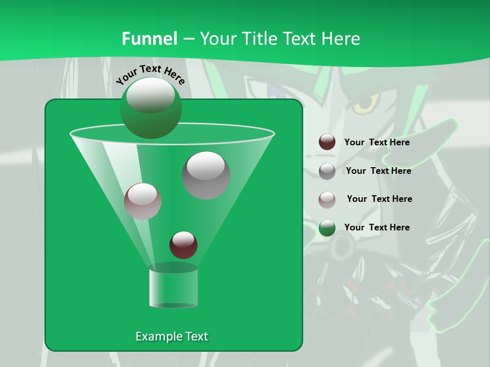 A Green And Black Anime Character Powerpoint Presentation PowerPoint Template