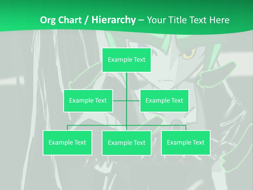 A Green And Black Anime Character Powerpoint Presentation PowerPoint Template