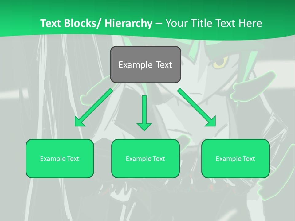 A Green And Black Anime Character Powerpoint Presentation PowerPoint Template