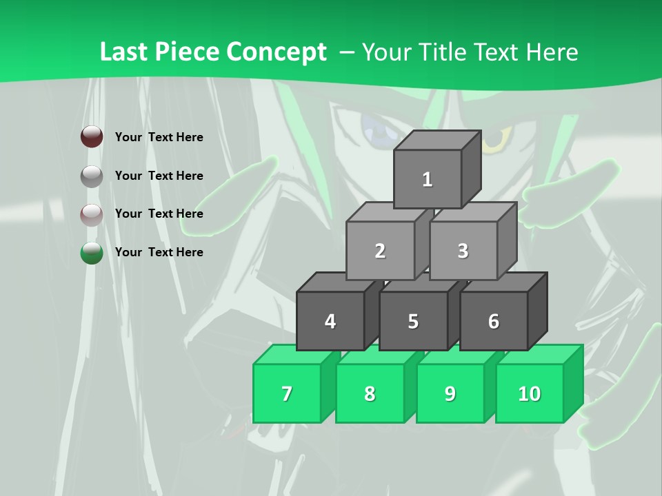 A Green And Black Anime Character Powerpoint Presentation PowerPoint Template