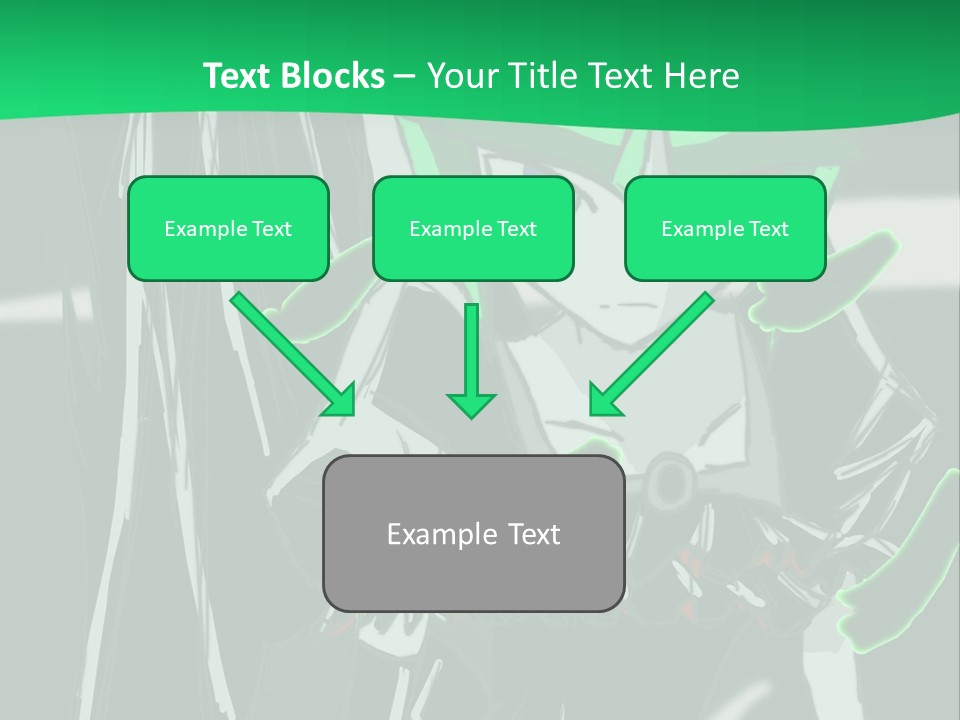 A Green And Black Anime Character Powerpoint Presentation PowerPoint Template
