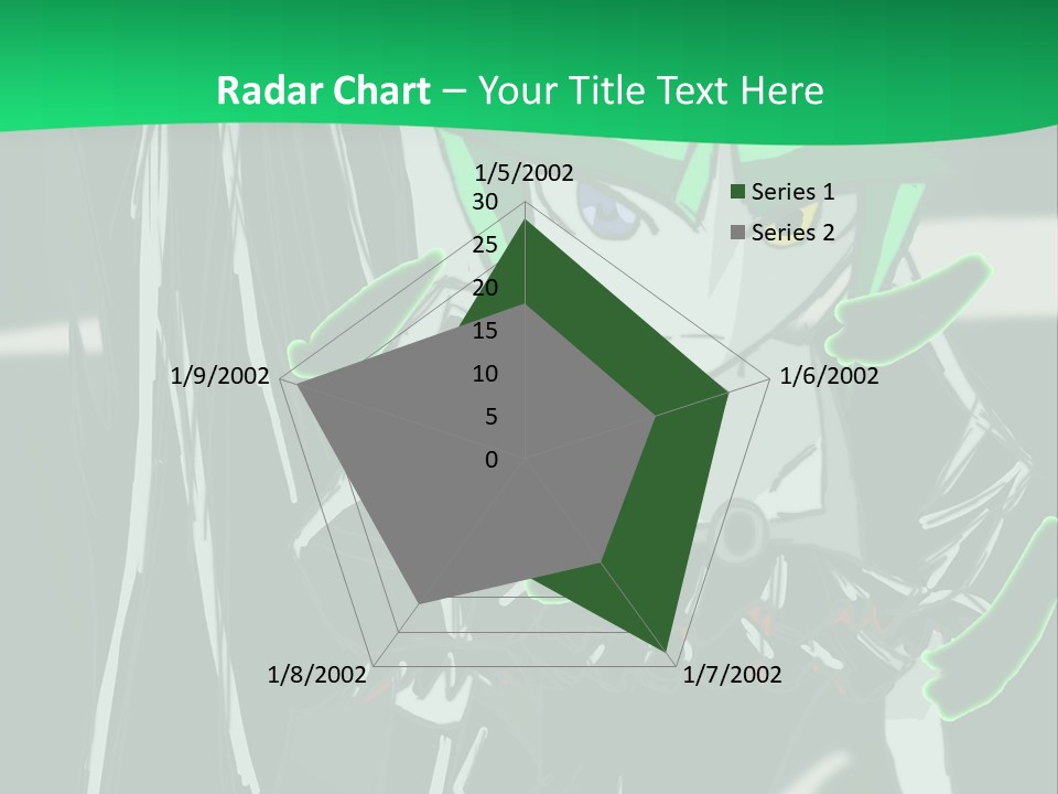 A Green And Black Anime Character Powerpoint Presentation PowerPoint Template