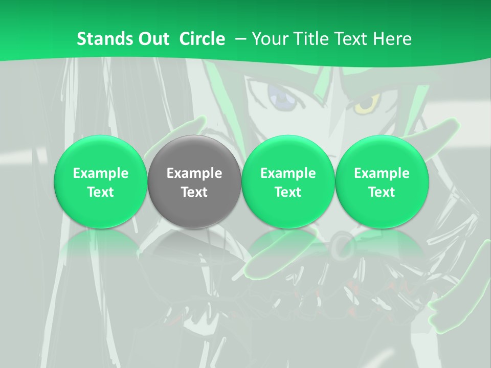 A Green And Black Anime Character Powerpoint Presentation PowerPoint Template