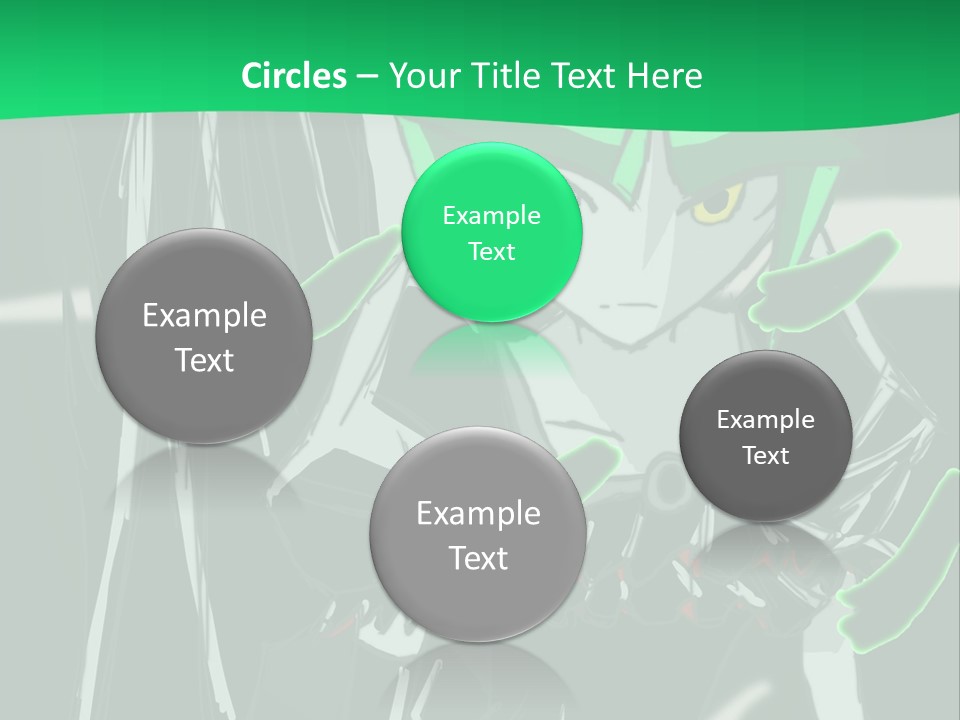 A Green And Black Anime Character Powerpoint Presentation PowerPoint Template