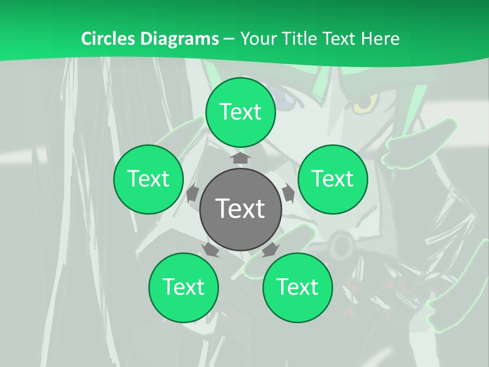 A Green And Black Anime Character Powerpoint Presentation PowerPoint Template