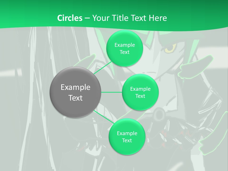 A Green And Black Anime Character Powerpoint Presentation PowerPoint Template